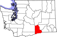 Map of Washington highlighting بينتن