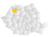 Map of Romania highlighting Sălaj County