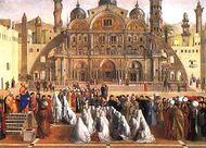 Gentile Bellini: St. Mark Preaching in Alexandria, c. 1507