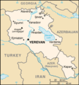 Political map of Armenia