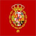 The Royal Standard used by Charles from 1761; he added the Medici and Farnese arms