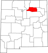 Map of New Mexico highlighting مورا