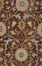 Detail of a watercolour design for the Little Flower carpet showing a portion of the central medallion, by William Morris