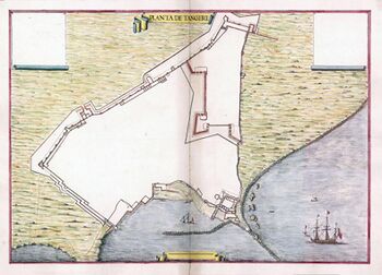 Leonardo de Ferrari's plan of the Portuguese fortifications at Tangier, c. 1655