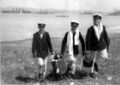 Three Royal Navy midshipmen, George Drewry, Wilfred Malleson and Greg Russell, having a picnic on Imbros during the Battle of Gallipoli
