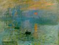 Impression- Sunrise by Claude Monet (1872) featured a tiny but vivid chrome orange sun. The painting gave its name to the Impressionist movement.