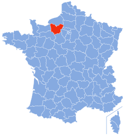 Location of Eure in France