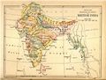 The British Indian Empire in 1880, when, three years after the formal name-change to "Empire of India," it was still being called "British India."
