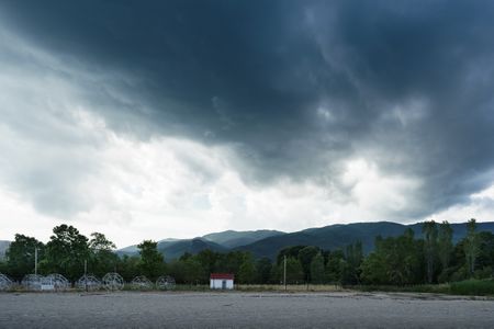 Shelf cloud over Asprovalta