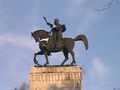 The equestrian statue of Stephen III of Moldavia