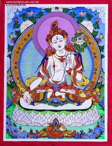 غالبًا ما يُصوَّر الإله البوذي تارا ببشرة بيضاء.