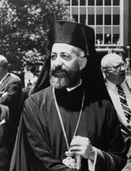 President of the Republic of Cyprus, archbishop Makarios III (left) and Vice President Dr. Fazıl Küçük (right)