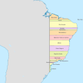 1534 Portuguese America according to the Treaty of Tordesillas