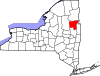 State map highlighting Warren County