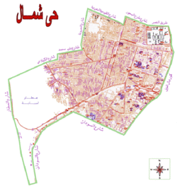 خريطة حي شمال الجيزة.