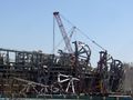 This is the Beijing 2008 National Stadium under construction. The old Beijing International Convention Centre is visible in the background.