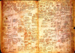 A detailed map of Palestine from the 14th century