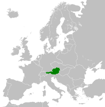 Location of النمسا