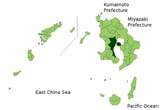 Location of كاگوشيما