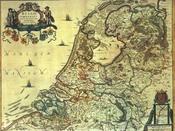 خريطة من سنة 1658 للجمهورية الهولندية