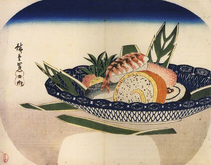 Ukiyo-e depicting Sushi, by Hiroshige