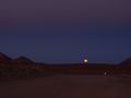Moonrise above the 12 metre wide access road to the ALMA High Site.
