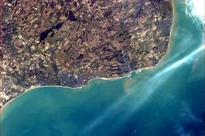 Folkestone and Dover from ISS 2013-03.jpg