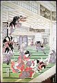 Woodcut by Kunisada depicting the attack (مطلع ع1800)