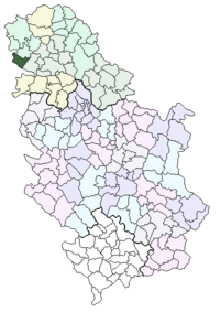 Location of the municipality of Bač within Serbia