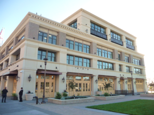 Small businesses are seen at the intersection of Main and Gabilan Streetsin Downtown Salinas.