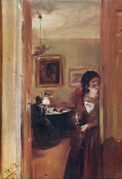 غرفة المعيشة وشقيقة الفنان، 1847.