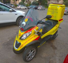 MDA Piaggio MP3 three-wheeled scooter