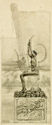 Frontispiece for Poésies by Mallarmé, The Lyre (1895) etching & drypoint (23 x 16 cm) L.A. Co. Museum