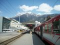 View of Alps from Brig Train station.