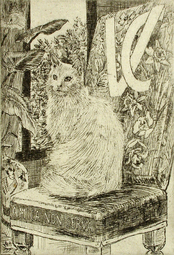 The Cat [Amica Non Serva, Friend Not Servant] ( no date) etching (8.26 x 5.87 cm) Los Angeles County Museum of Art