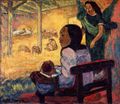 Paul Gauguin, 1896, with a Tahitan setting.