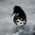 The lunar module awaits extraction from Apollo 9's S-IVB stage