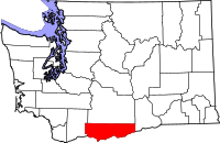 Map of Washington highlighting كليكيتات