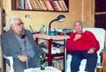 يوسف درويش فى منزله مع حلمى ياسين 2002.