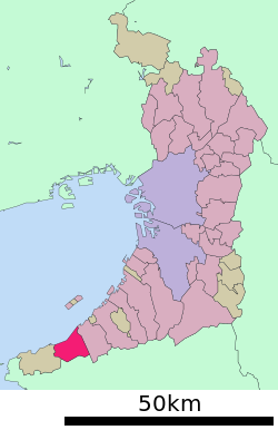 Location of Hannan in Osaka Prefecture