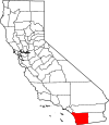 State map highlighting San Diego County