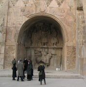 The Sasanian reliefs at Taq-e Bostan.
