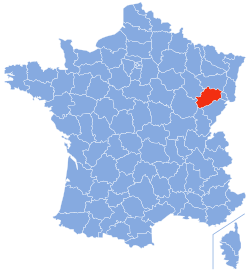 Location of Haute-Savoie in France