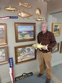 Gold leaf on carved wood in Historic Downtown Salem, Massachusetts.