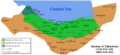 Map of the Alavid emirate with Amol as their capital