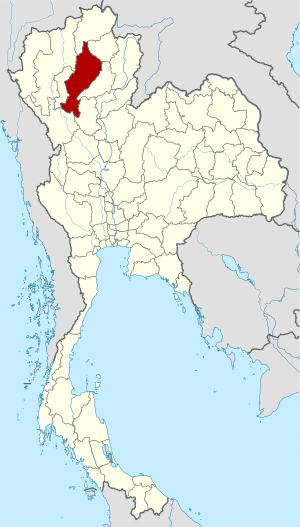 خريطة تايلند توضح محافظة لامپانگ
