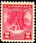 Washington at Prayer, Valley Forge, issue of 1928, 2c