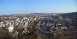 Panoramic view of Buchach in 2012