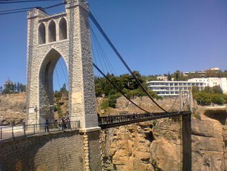 The archways on either side of the bridge