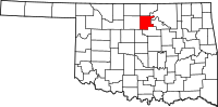 Map of Oklahoma highlighting نوبيل